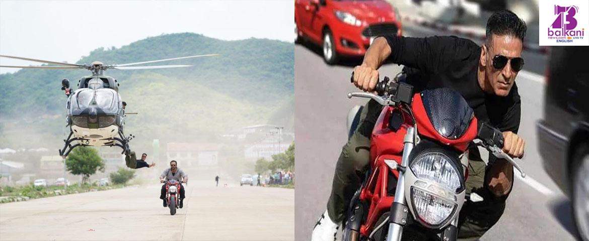 Akshay Kumar Shoots Helicopter Stunt for Sooryavanshi