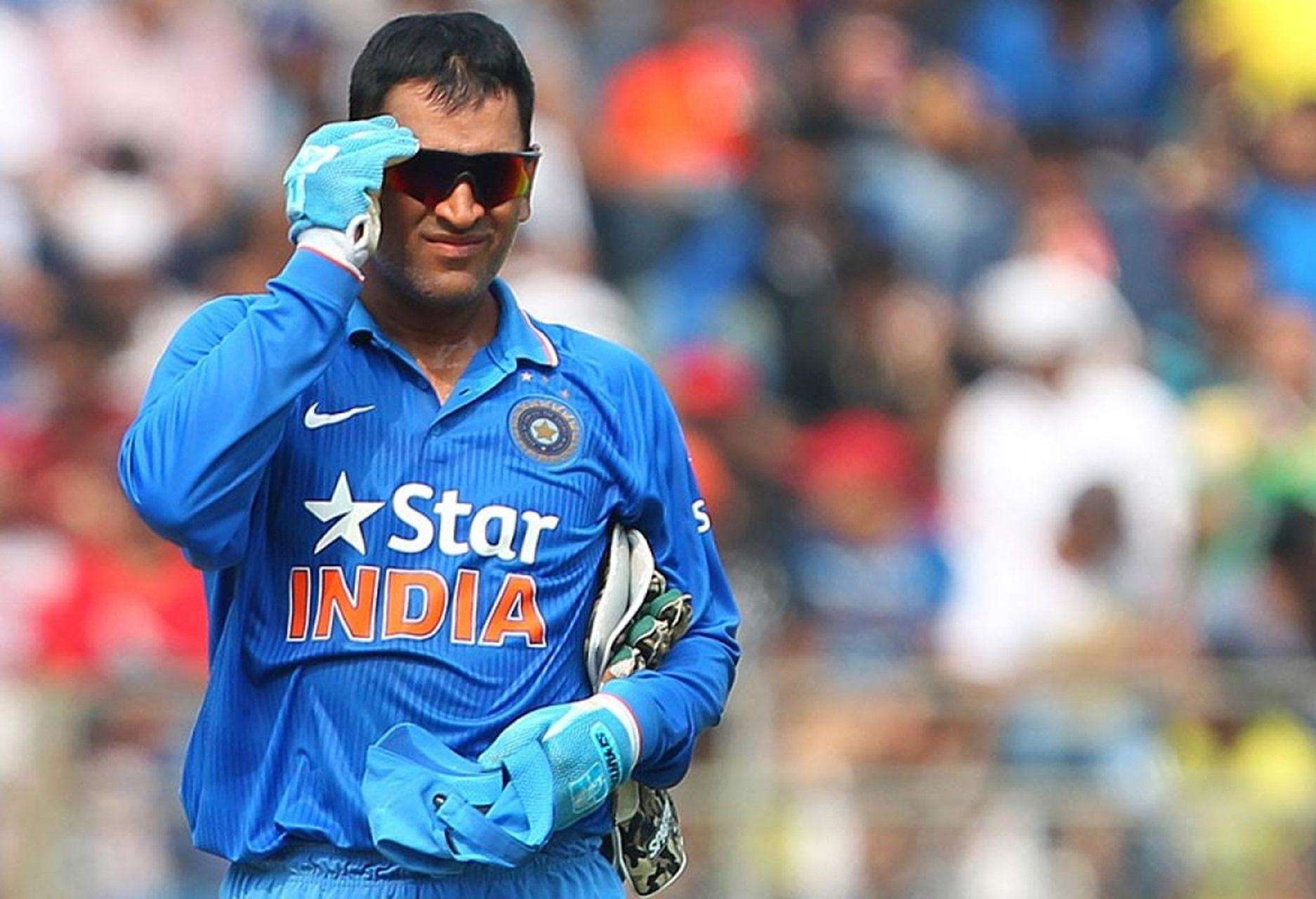 M S Dhoni listens to ‘Mere Mehboob’ in a rest room