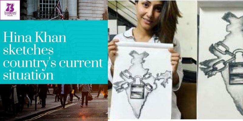 Hina Khan sketches country’s current situation