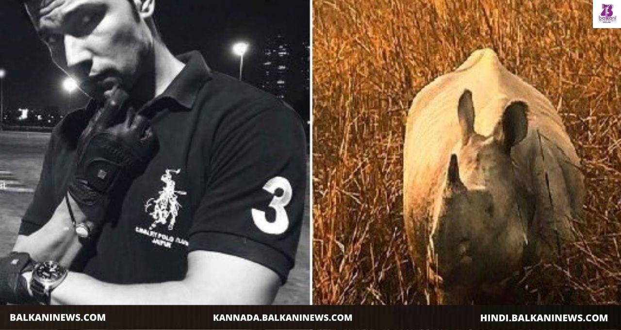 ​"Randeep Hooda Celebrates World Rhino Day".