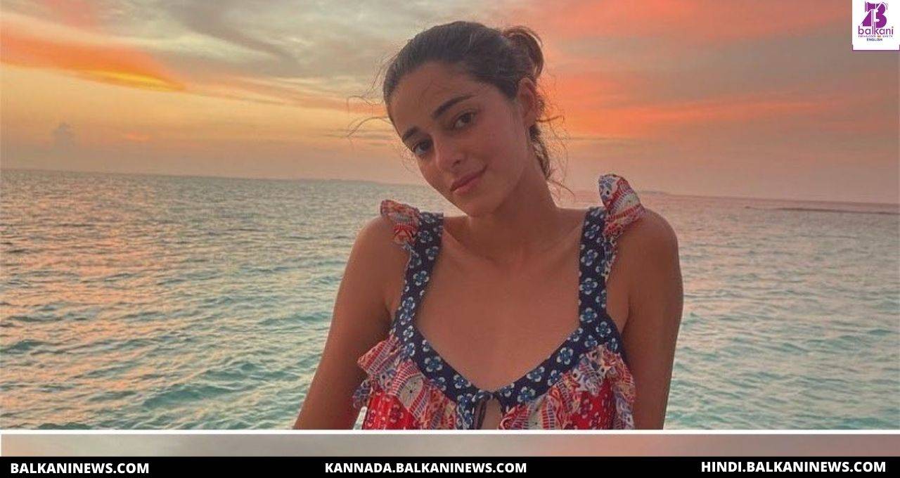 "​Ananya Panday looks stunning in her throwback photo from her recent Maldives vacay".