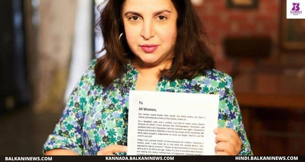 "Farah Khan writes an open letter to women; urges them to opt for IVF treatment".
