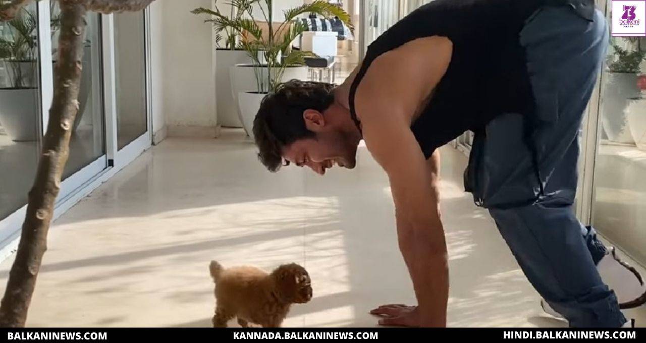 "A Cute Moments Of Vidyut Jammwal With His Dog".